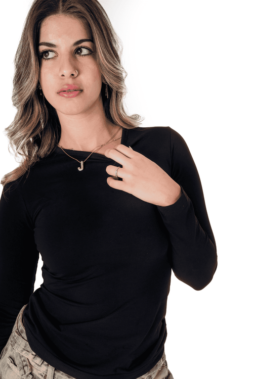 BaseTee Long Sleeves — Organic Cotton Stretch Top